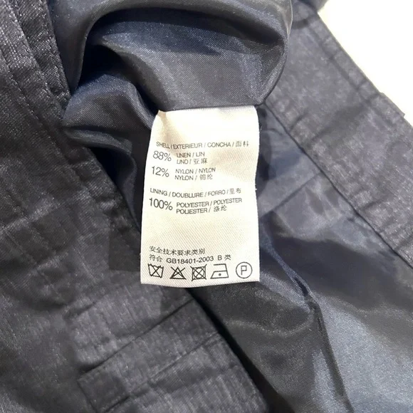 EQ:IQ navy linen pants made in Italy - Picture 9 of 11